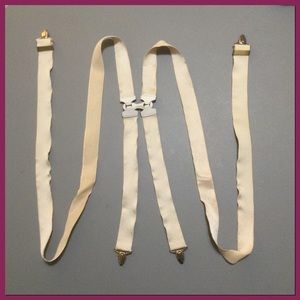 Vtg White Suspenders